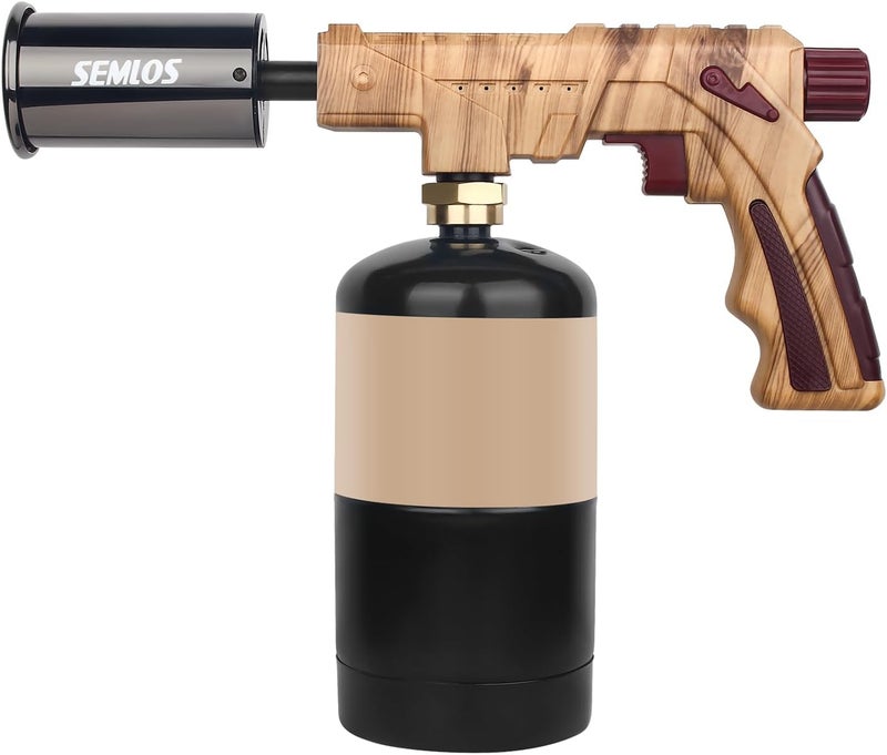 Semlos Propane Torch - Kitchen Torch - Powerful Grill Gun - Charcoal Lighter - Campfire Starter - Sous Vide - Chef Blow Torch for Searing Steak & Creme Brulee & BBQ(Propane Tank Not Included) - Image 1